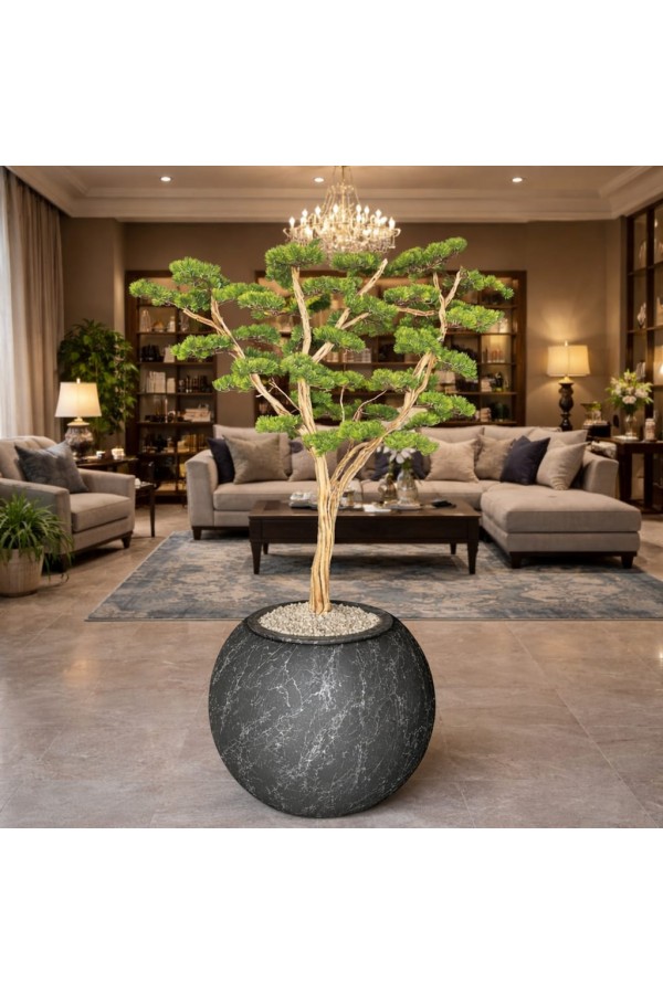52x72 cm modern küre fiberglass saksı