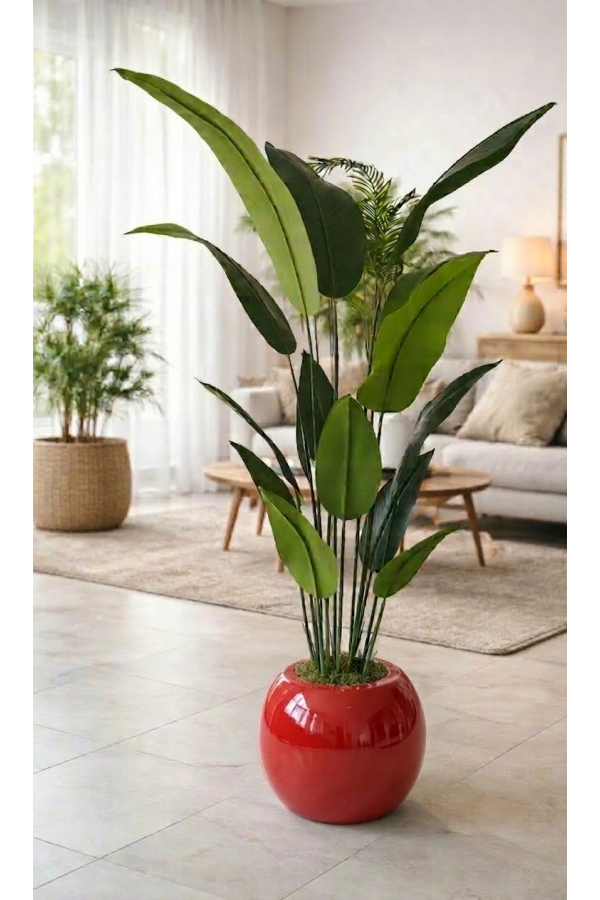 40x52 cm modern küre fiberglass saksı
