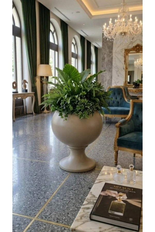 70x75 cm modern kadeh fiberglass saksı